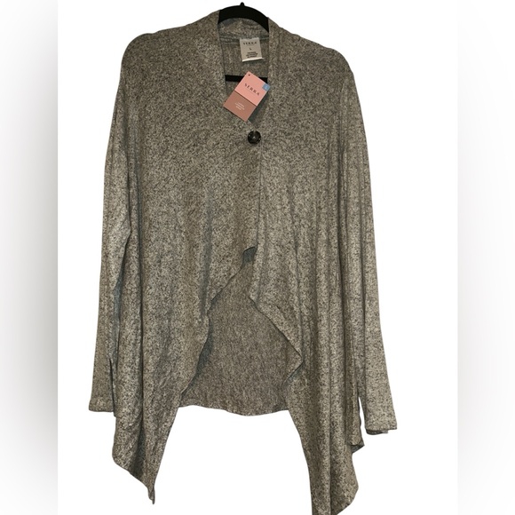 NWT Soft Serra Gray Asymmetrical Cardigan - Picture 1 of 3